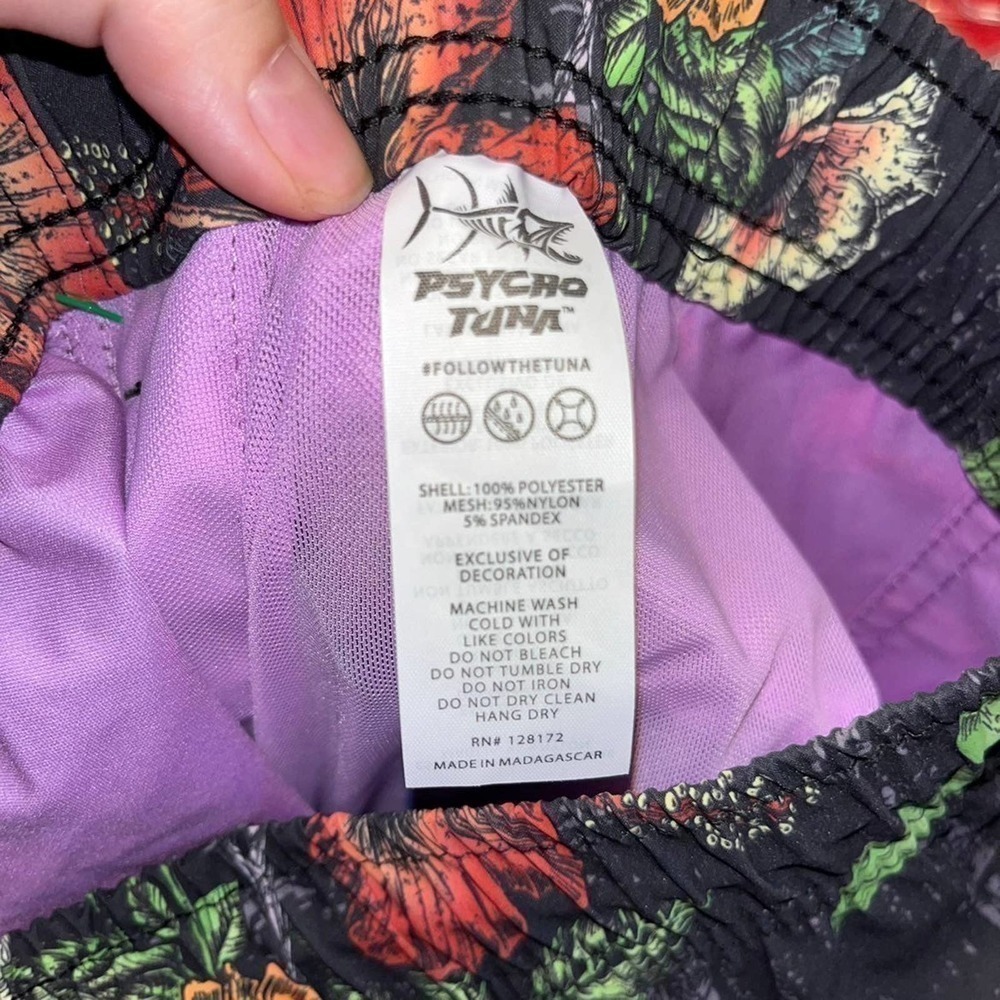 Psycho Tuna Floral Pool Shorts With Waterproof Phone Holder Size Small - Picture 6 of 9